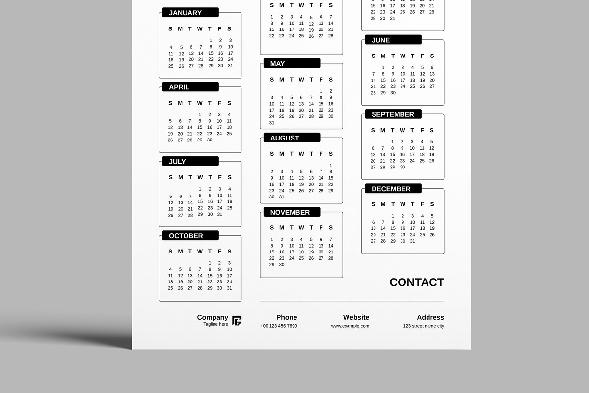 Calendar 2026 Layout Template preview 5