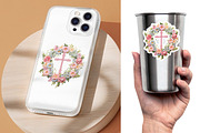 Embroidery Easter Wreath & Cross PNG, an Object Graphic by V Design Creator (Thumbnail 4 of 7)