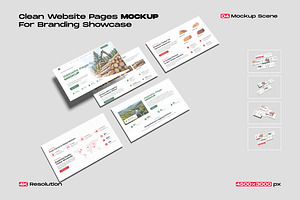 Clean Website Pages Mockup