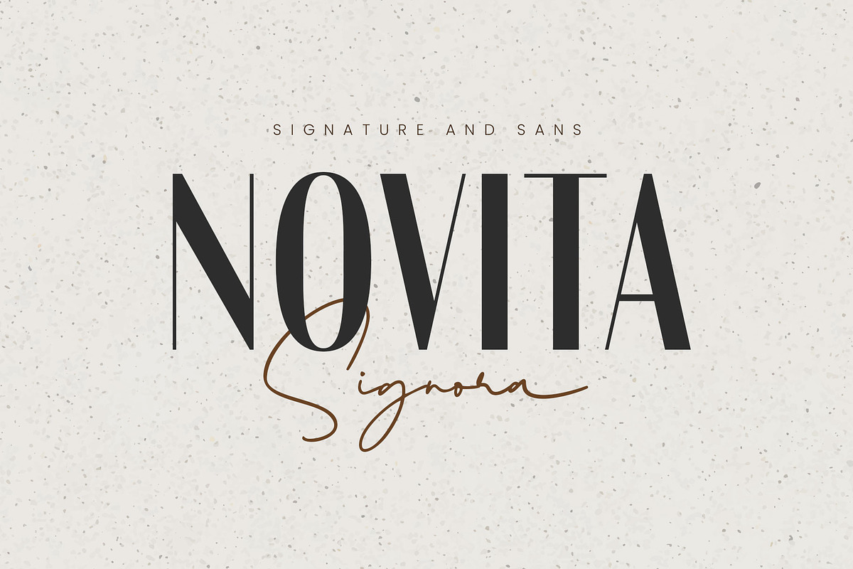 Novita Signora - Font Duo, a Sans Serif Font by Arterfak Project (Photo 1 of 15)