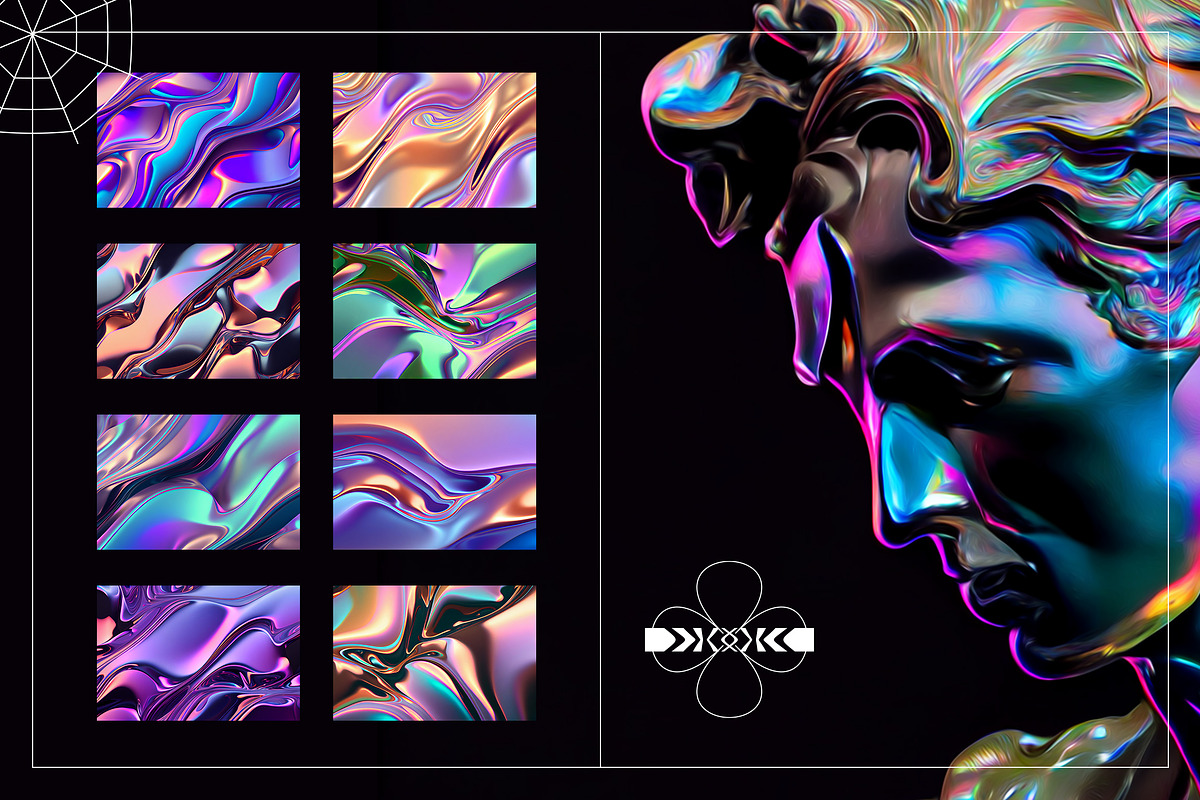 Liquid Metal | Iridescent Trend, a Texture Graphic by Ckybe's Corner (Photo 5 of 8)
