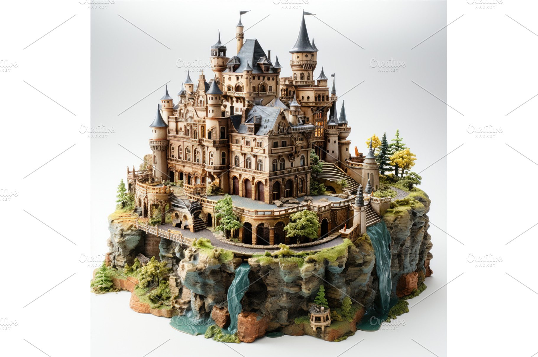 Intricate miniature castle model, an Architecture Photo by Alena Stoyko design
