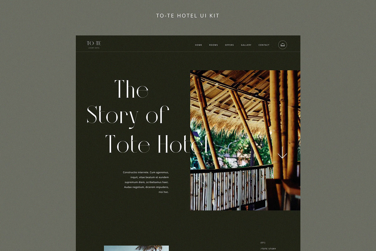 Tote | Hotel UI KIT Template, a Landing Page Template by Skolastika Phoebe (Photo 5 of 8)