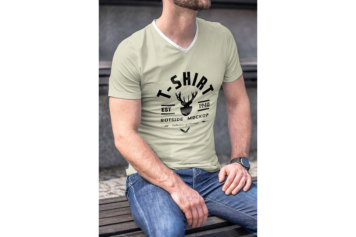 T-Shirt Mock-up, a Shirt Mockup by zippypixelstudio (Photo 2 of 11)
