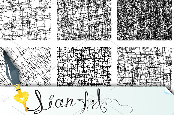 9 Seamless Patterns In Grunge Style
