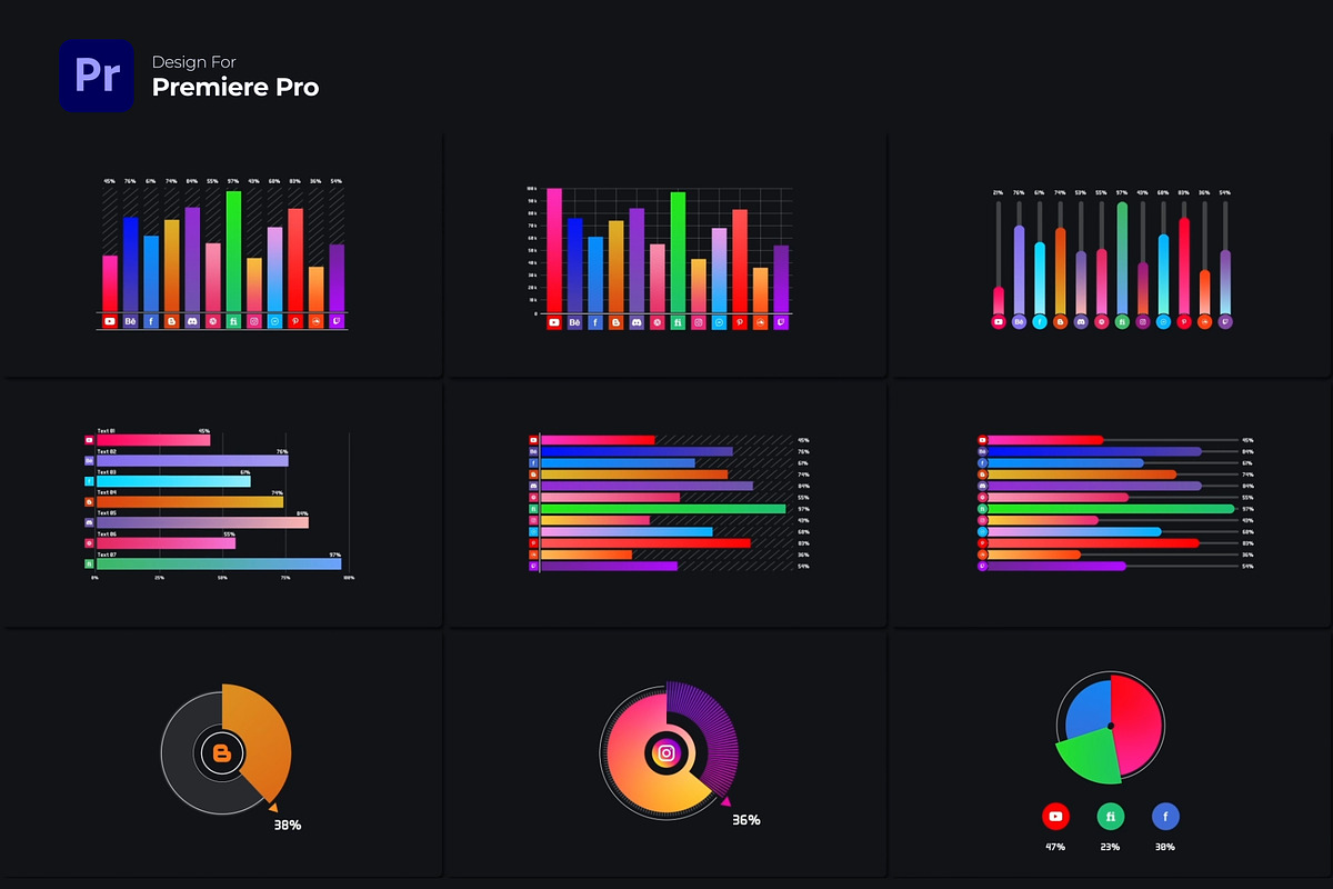 Social Media Chart | Premiere Pro, a Templates & Theme by Gatamotion (Photo 2 of 2)