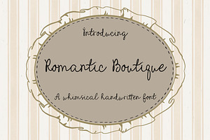 Romantic Boutique Whimsical Script