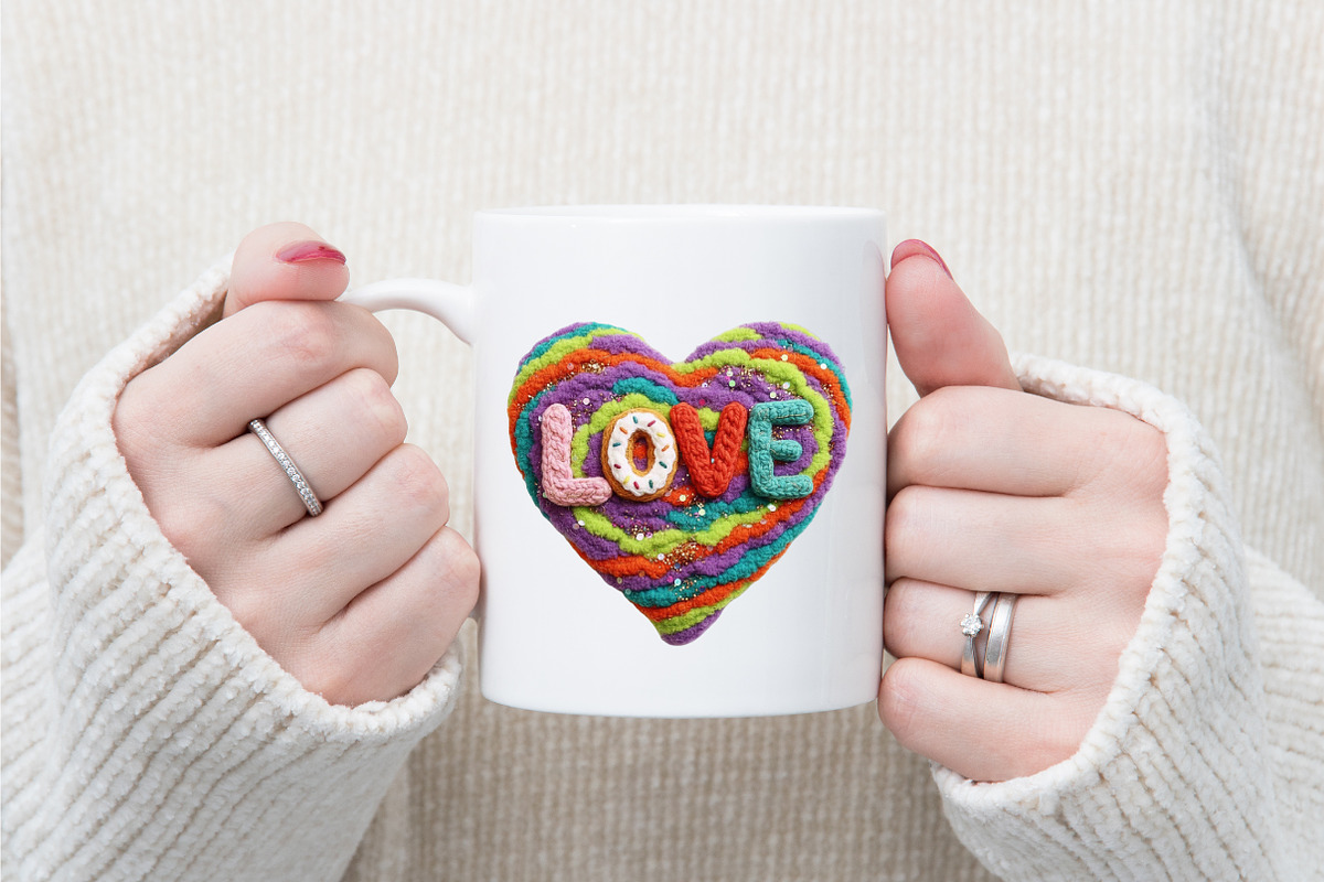 Faux Yarn Valentine Heart Png Love, an Illustration by designcity5 (Photo 8 of 8)