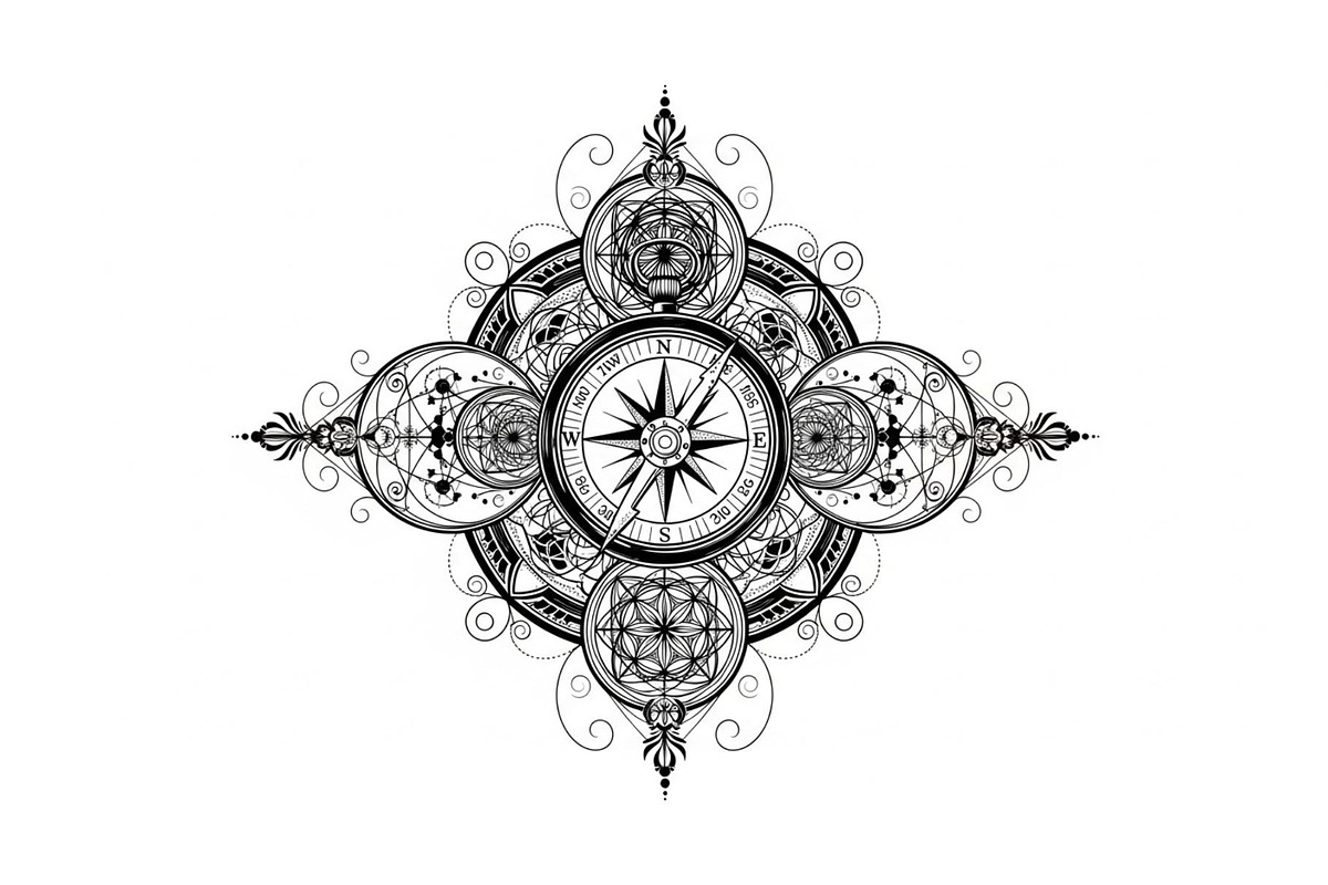 Ornamental Compass Rose SVG Bundle, an Illustration by Gaye Art (Photo 5 of 31)