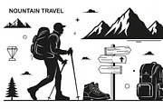 Hiking Adventure Silhouette Bundle, an Illustration by yasushie (Thumbnail 24 of 51)