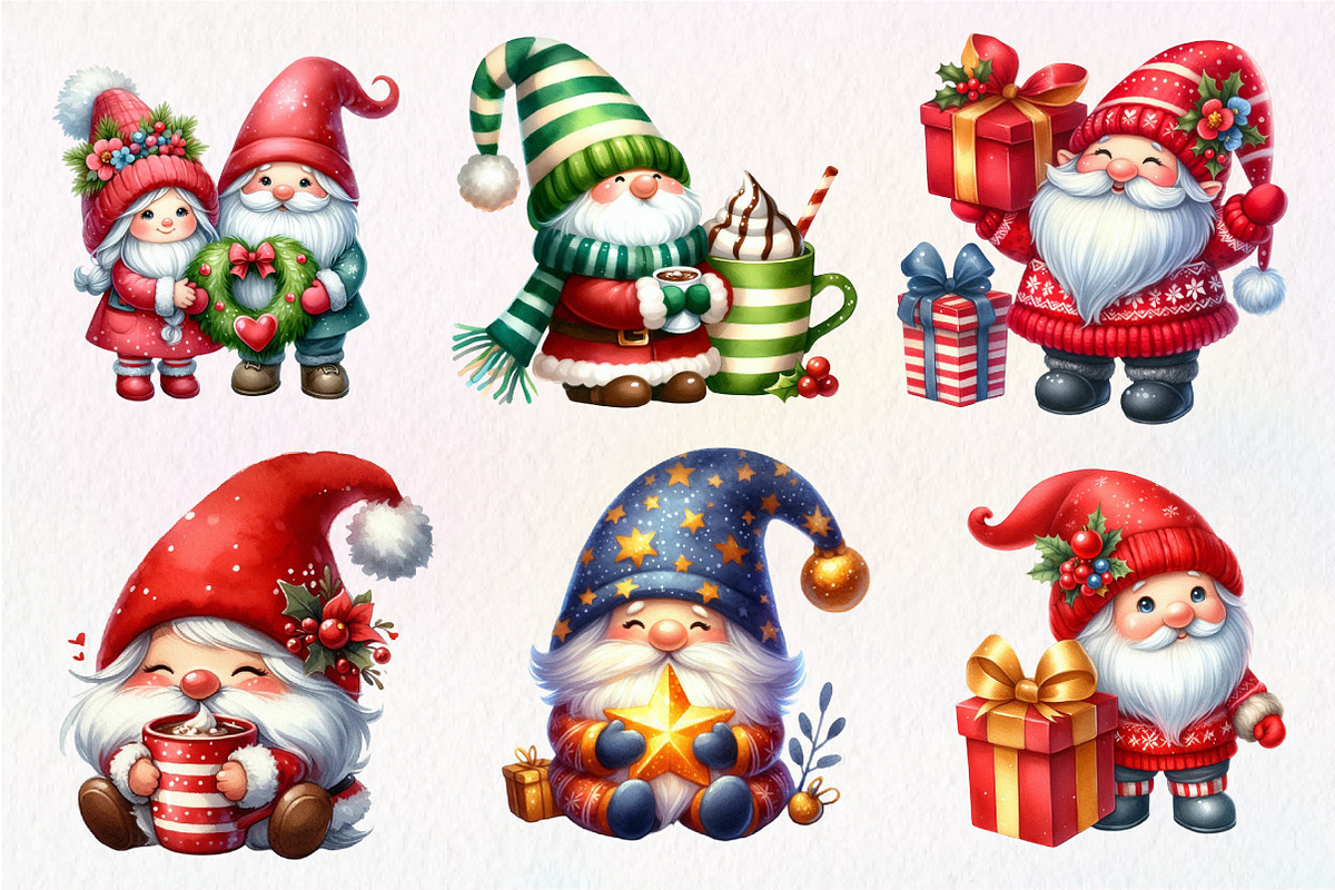 Cute Christmas Gnome Sublimation, an Illustration by Dream Creation (Photo 3 of 7)