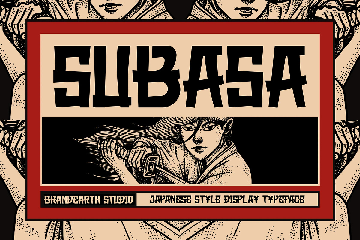Subasa – Japanese Style Display Font, a Sans Serif Font by Brand Earth (Photo 1 of 10)