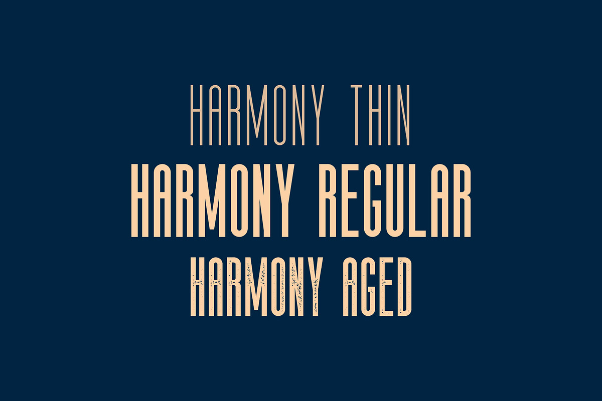 The Harmony - Condensed font family preview 2
