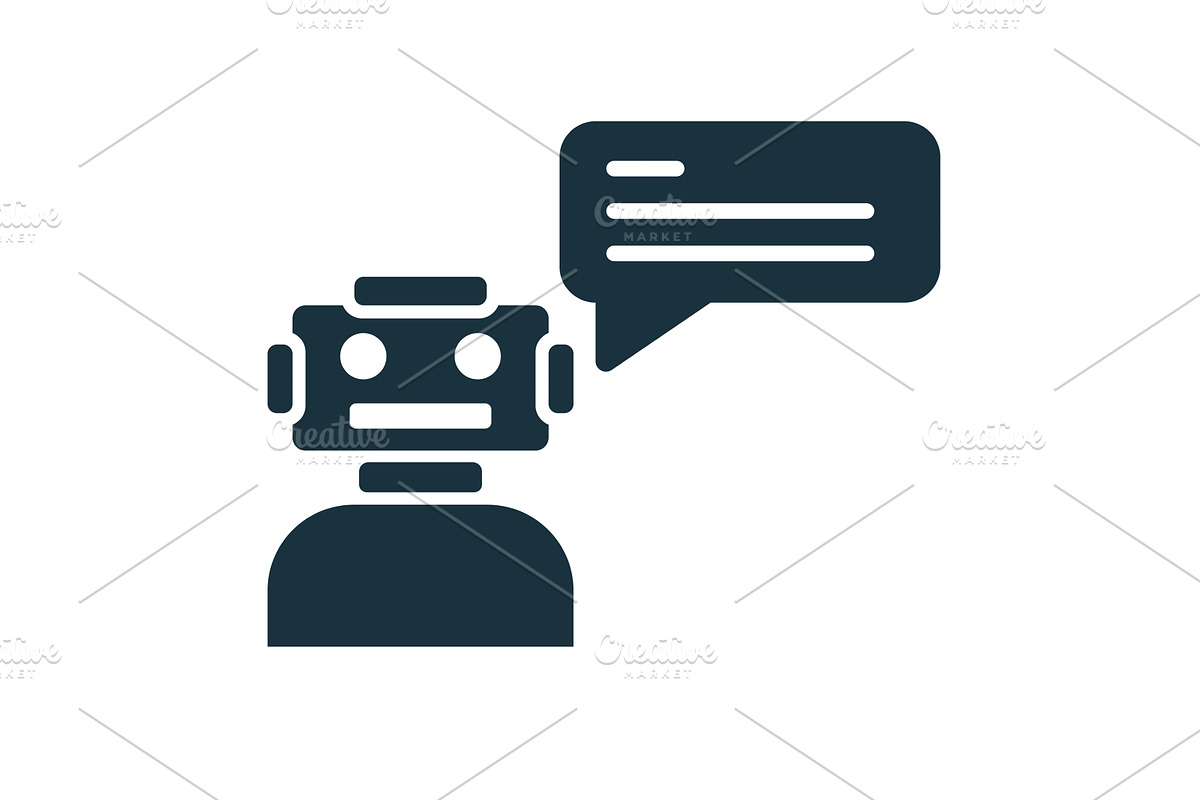 Chatbot speaking, showing artificial, a Technology Illustration by Aimagenarium@gmail.com
