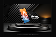 Black Podiums  Background Set, a Background Graphic by Digital Blood (Thumbnail 5 of 9)