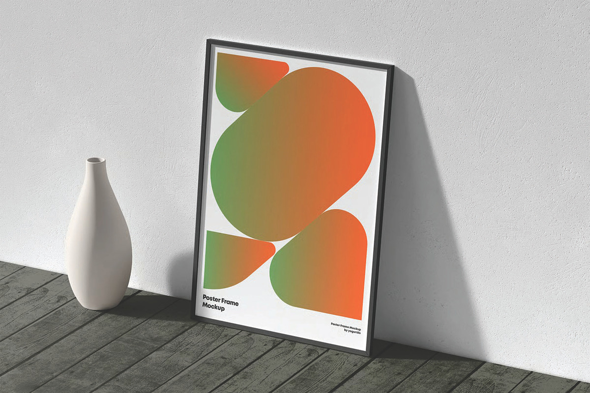 Minimalist Poster Wall Frame Mockup, a Packaging Mockup by DesignRushMarket (Photo 12 of 16)