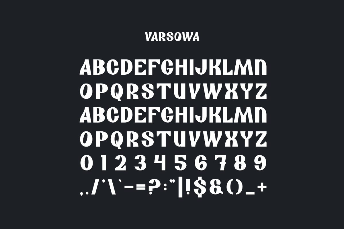 Varsowa - Modern Sans Font, a Sans Serif Font by Iqsiart Studio (Photo 5 of 6)