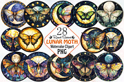 Lunar Moth Stained Glass Clipart, an Illustration by RobertsArt (Thumbnail 1 of 7)
