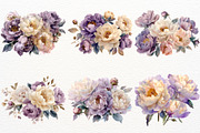 Peony Bouquet Floral Arrangement PNG, a Decorative Illustration by SugarCloudStudioArt (Thumbnail 5 of 8)