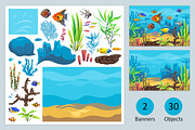 Seascape 1, a Decorative Illustration by Yulia Ogneva (Thumbnail 2 of 4)