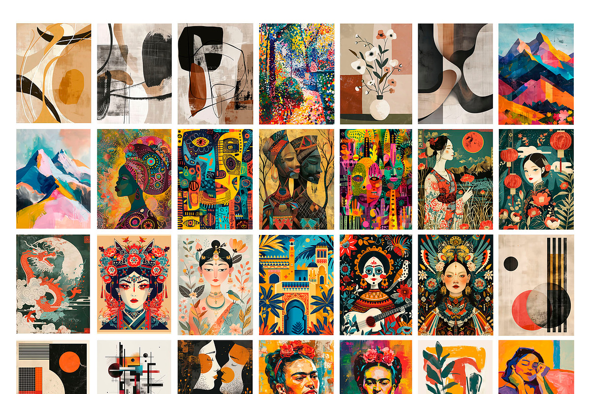 Eclectic Wall Art. Posters., a Background Graphic by Designwork (Photo 5 of 9)