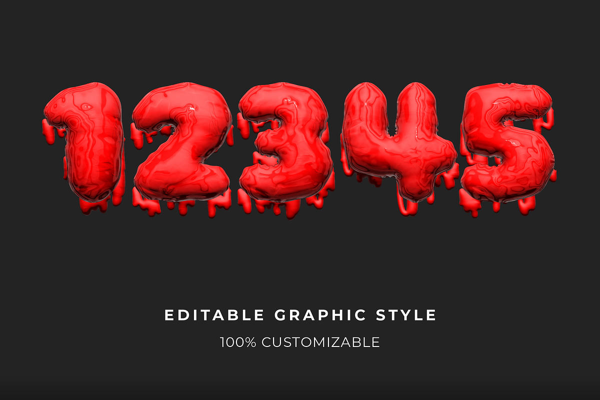 Glossy Gel 3D Blood Text Effect preview 2