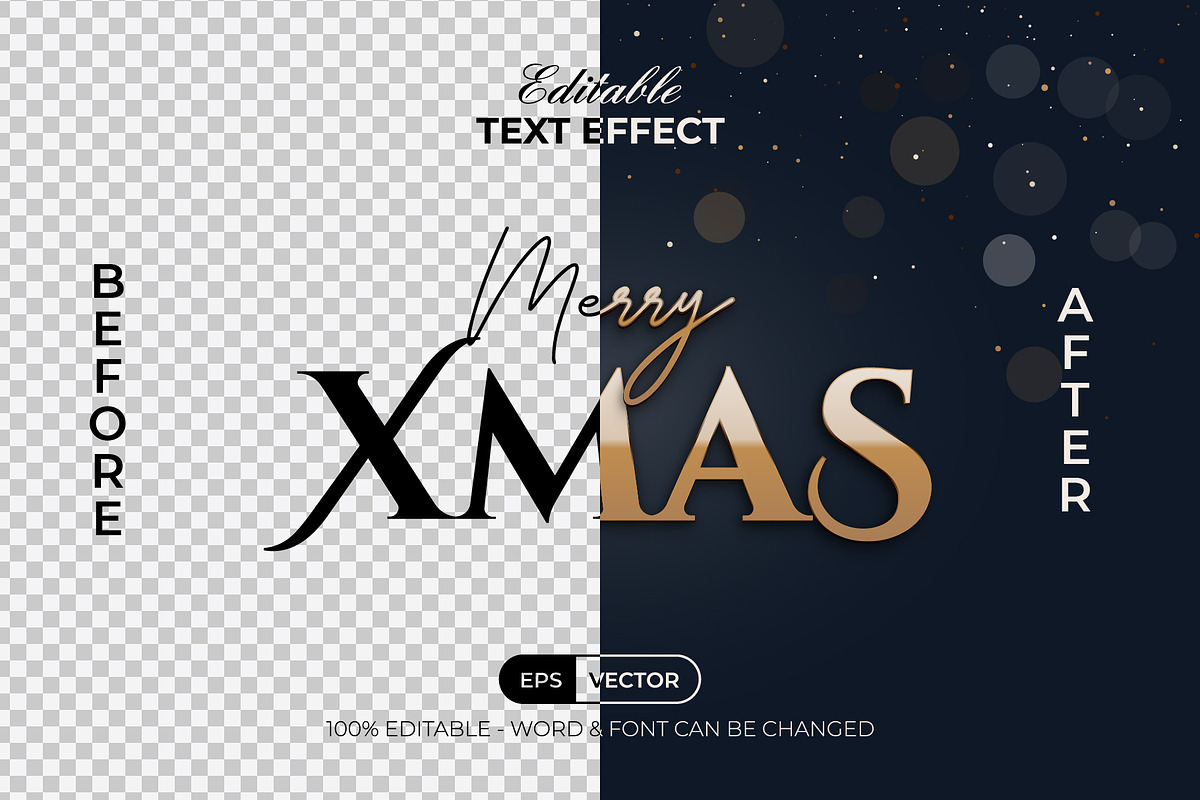 Christmas Gold Text Effect, a Layer Style Add-On by Mockmenot (Photo 2 of 2)