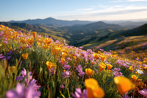Beautiful field with colorful wildflowers, a Nature Photo by AlyaAnd