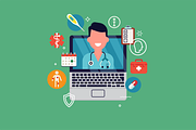 Telemedicine Graphic Elements, a Healthcare Illustration by Masha Tace (Thumbnail 2 of 4)