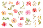 Watercolor Blush Pink Flowers, an Illustration by GraphicsDish (Thumbnail 2 of 3)