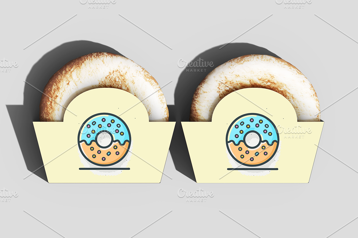 Donut Packaging Mockup, a Packaging Mockup by Transly Graphics (Photo 2 of 3)