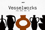 Modern Pottery Silhouettes, an Object Illustration by Tekuni (Thumbnail 1 of 11)