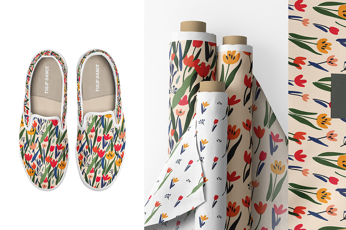 Bold Tulip Meadow Pattern Collection, a Pattern Graphic by Asya Melkonyan Patterns (Photo 15 of 16)