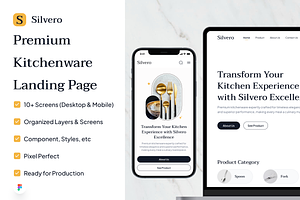 Silvero - Landing Page UI KIT, an UI Kit Template by miawmiaw