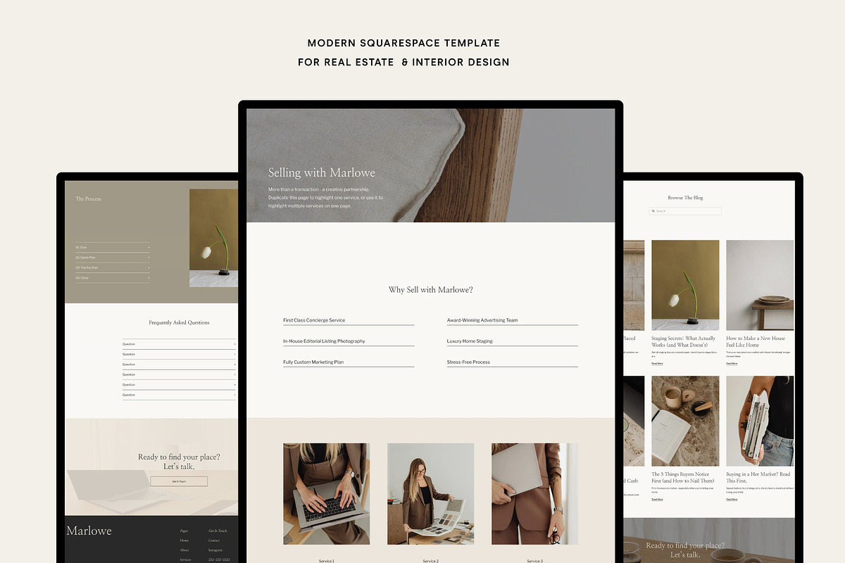 Real Estate Squarespace Template preview 7