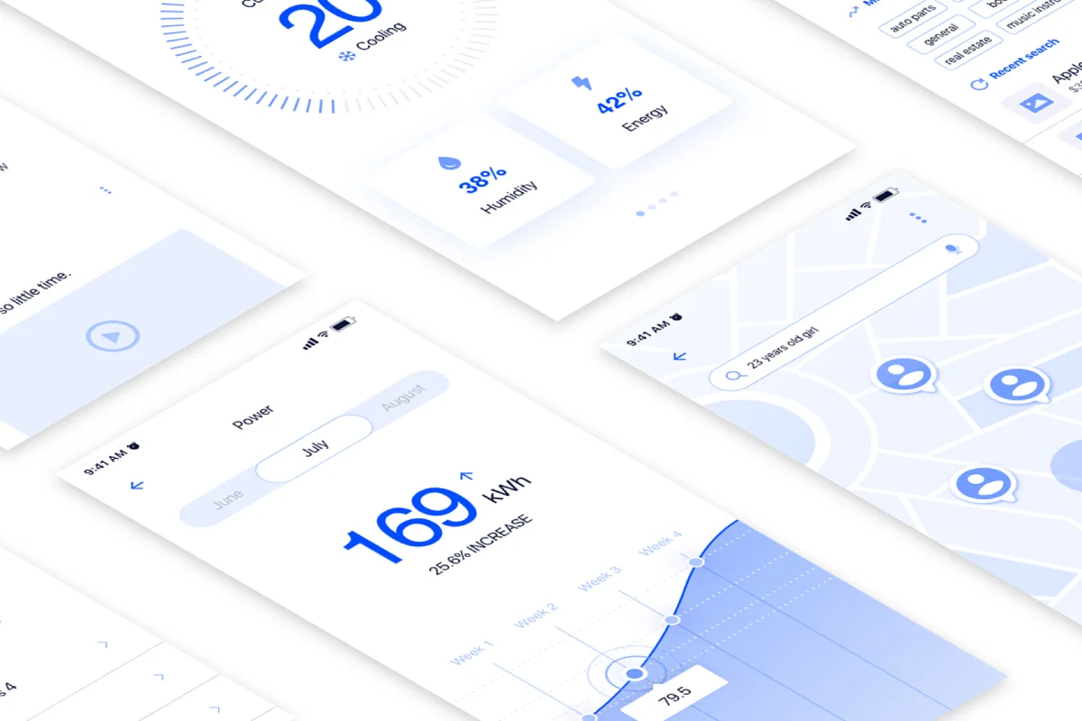 Hoki Mobile Wireframe Design UI Kit, a Wireframe Template by Capi Product (Photo 2 of 8)