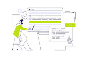 Software development tools abstract, a Technology Illustration by Visual Generation