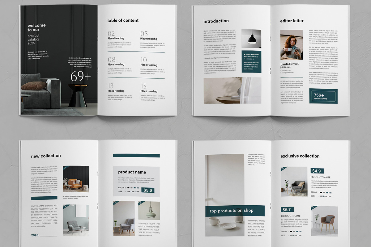 Modern Product Catalog Template, a Brochure Template by ContestDesign (Photo 2 of 3)