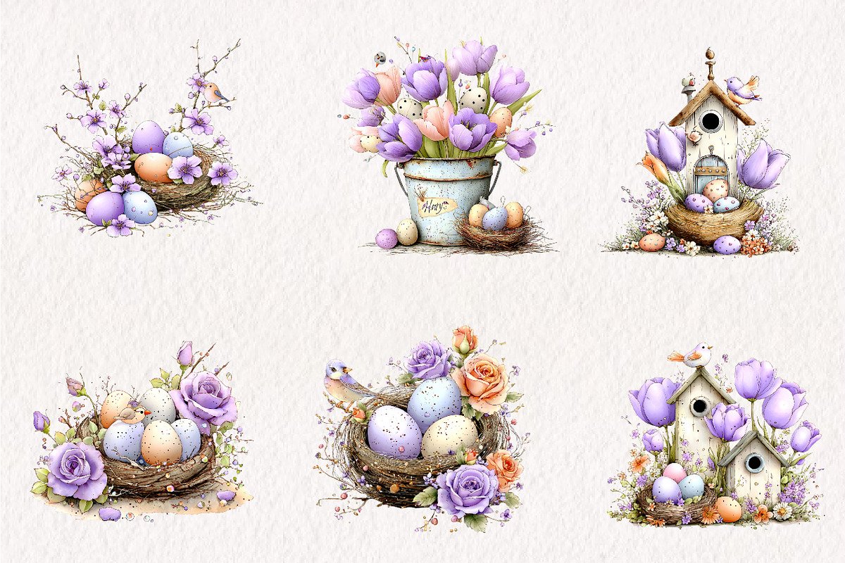 Spring Bird house Bundle Clipart, an Illustration by CreationArt (Photo 6 of 7)
