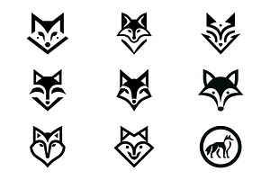 Geometric Fox Logos, a Branding & Logo Template by Vectorium Studio