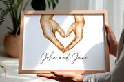 Watercolor Heart Hand Couple in Love, a Person Illustration by EkaterinaViArt (Thumbnail 2 of 5)