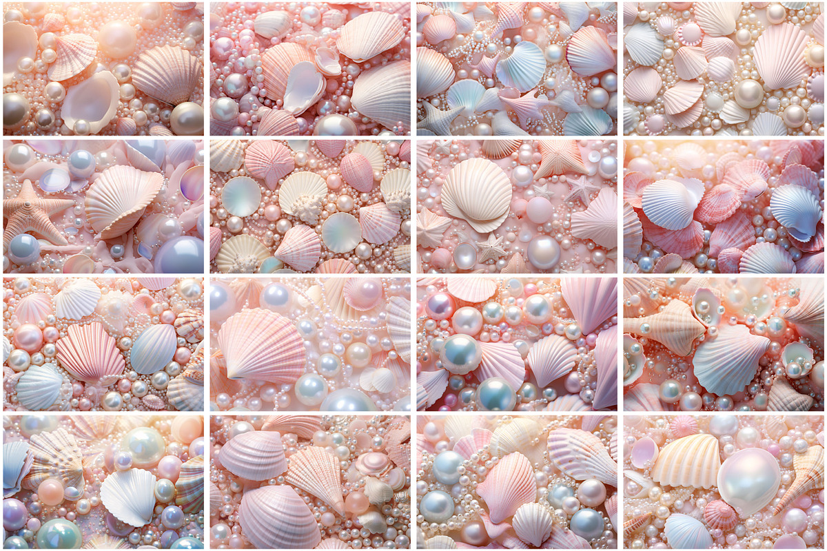 Pastel Pearls and Seashell Backgroud, a Texture Graphic by Forhadx5 (Photo 4 of 4)
