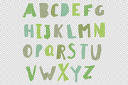Leaf cut font. Cut-out shape, a Font by pashabo (Thumbnail 3 of 5)