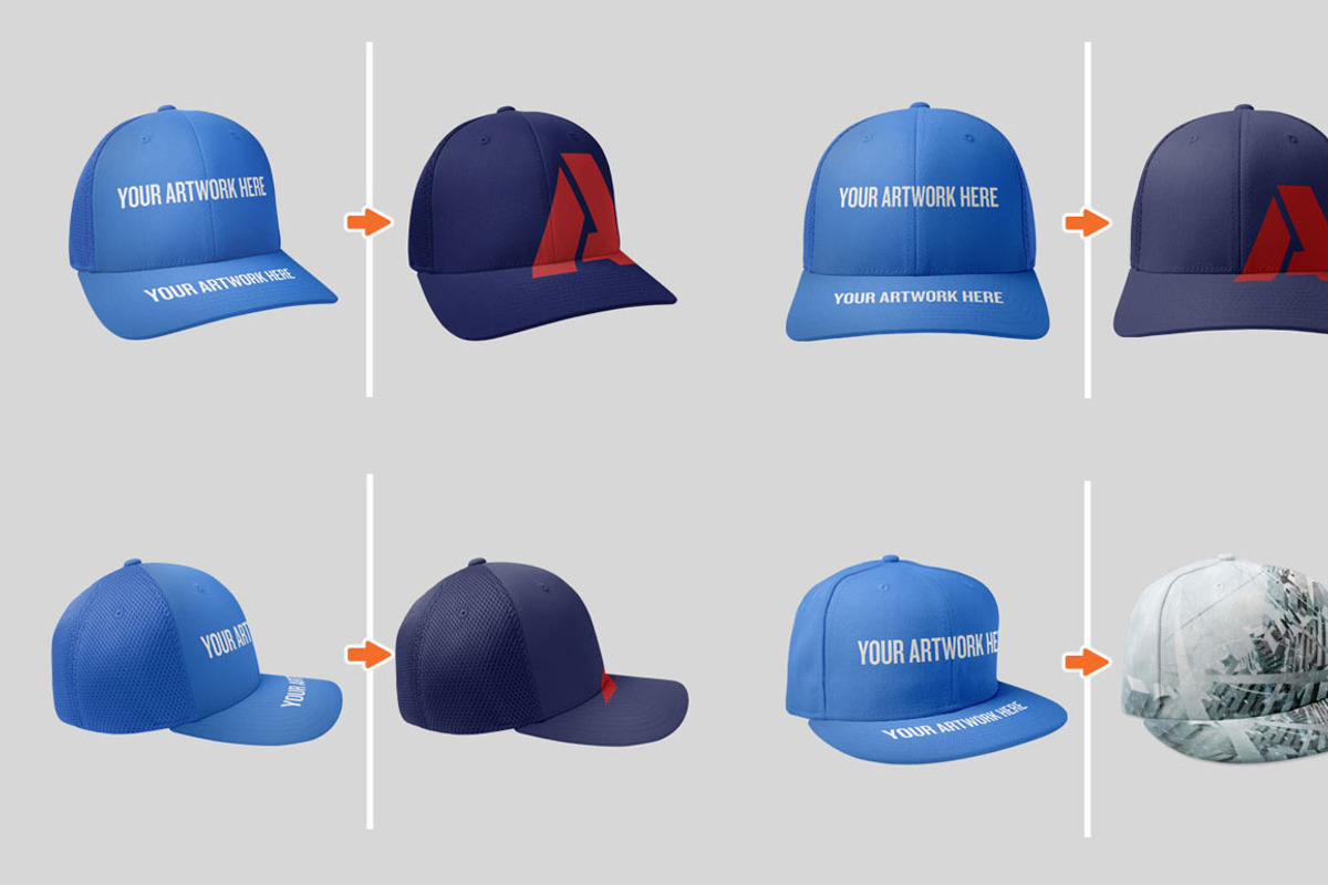 Fitted Cap Mockup Template Pack, a Hat Mockup by Go Media's Arsenal (Photo 4 of 5)