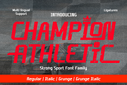 Champion Athletic - Sport Font, a Sans Serif Font by Brown Cupple (Thumbnail 1 of 11)