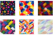 Colorful Crayon Scribble Patterns, a Pattern Graphic by CreationArt (Thumbnail 2 of 5)