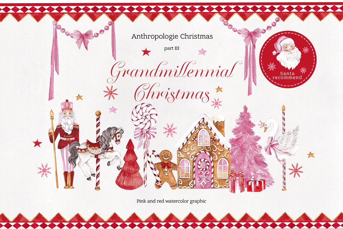 Grandmillennial Christmas graphic., an Object Graphic by ma_i_vi (Photo 1 of 9)