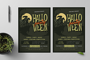 Green Halloween Night Party Flyer, a Flyer Template by Annora Studio (Thumbnail 2 of 5)