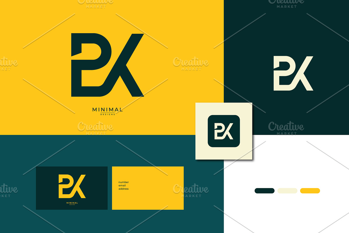Monogram icon logo BK, a Branding & Logo Template by idesign_4u