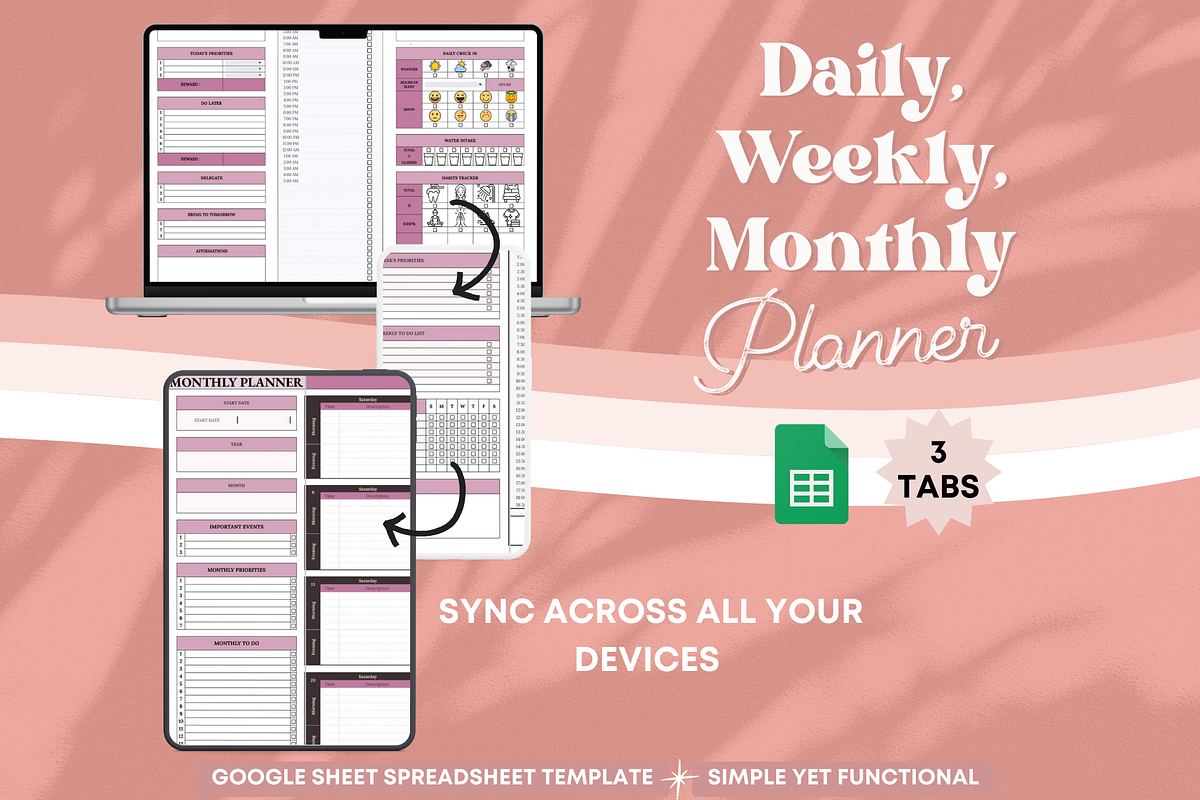 All-in-One Planner Template, a Templates & Theme by bellaROSEworkshop (Photo 4 of 10)